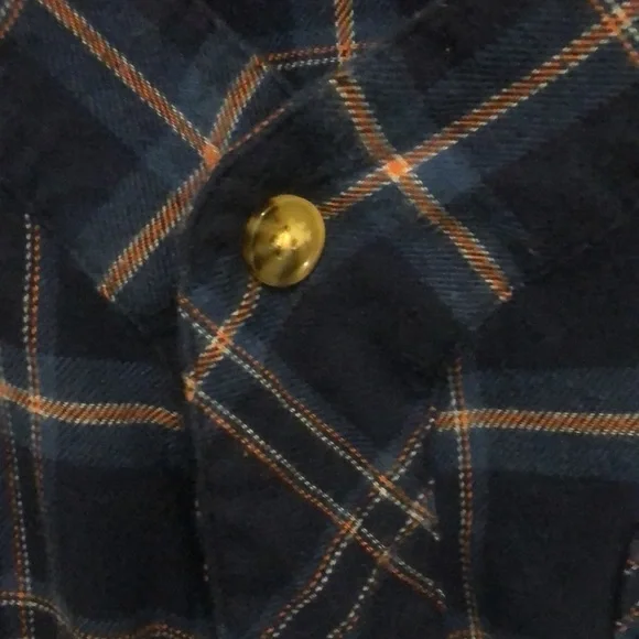 John Blair Mens Blue Flannel Nightshirt Size Medium / Large - Picture 7 of 10